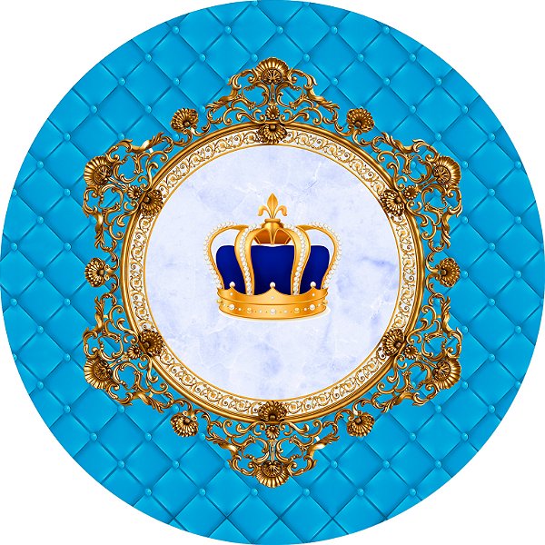 Painel de Festa em Tecido - Capitone Coroa Realeza