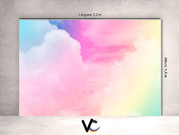 Fundo Fotográfico - Nuvens Candy Color - 2,20 X 1,50