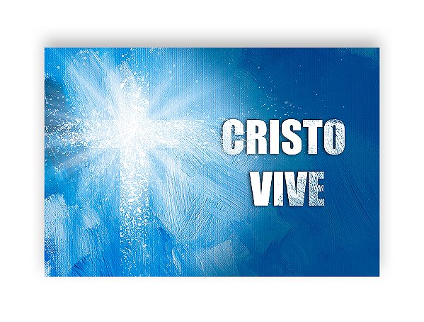 Fundo Fotográfico - Páscoa Cruz Cristo Vive - 2,20 X 1,50