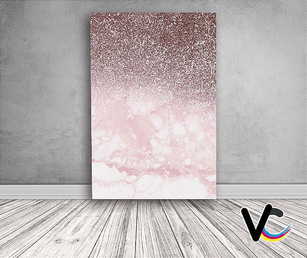 Painel De Festa 3d Vertical 1,50x2,20 - Mármore Rosé Efeito Glitter