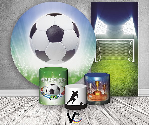 Kit Festa Prata Painel + Display Red Ball Bola Vermelha