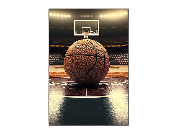 Bola de basquete em EVA glitter alt. 15 cm decoração painel