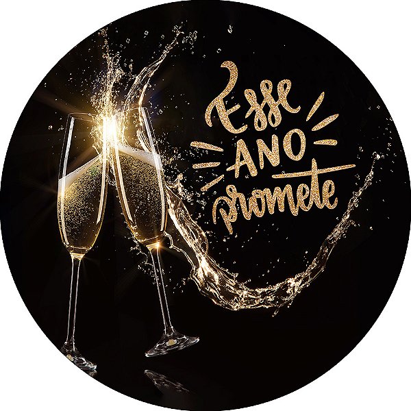 Painel De Festa Redondo 1,50x1,50 - Esse Ano Promete Taças 015