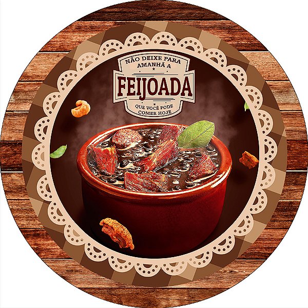 Painel De Festa Redondo 1,50x1,50 - Feijoada Brasileira 002
