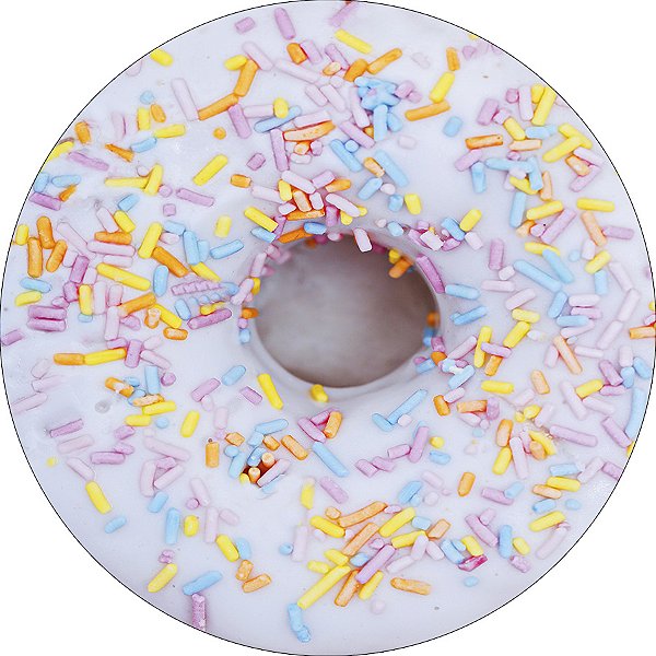 Painel De Festa Redondo 1,50x1,50 - Doces Donut com Granulados 013