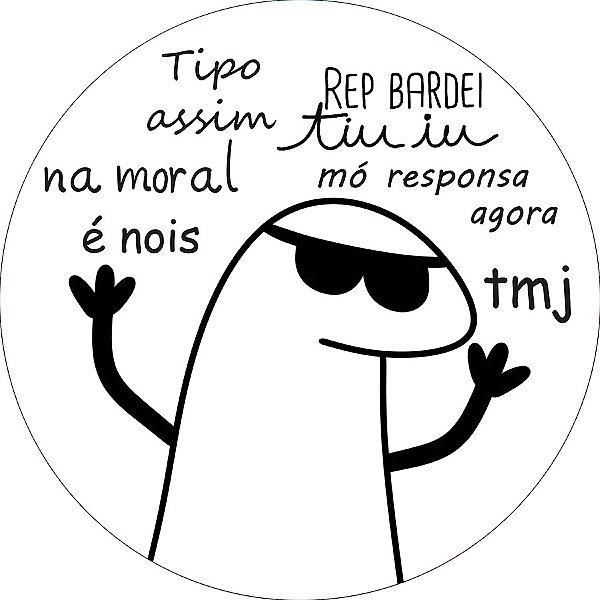 Painel De Festa Redondo 1,50x1,50 - Flork Frases 007