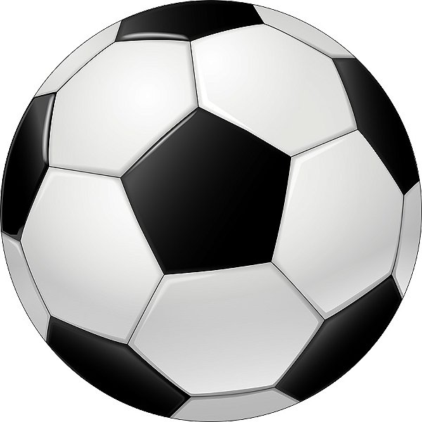 Painel De Festa Redondo 1,50x1,50 - Bola de Futebol 004