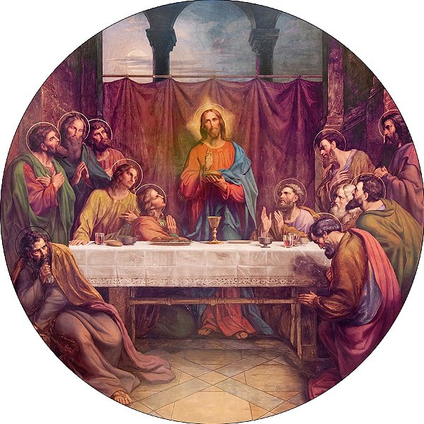 Painel De Festa Redondo 1,50x1,50 - Última Ceia 022