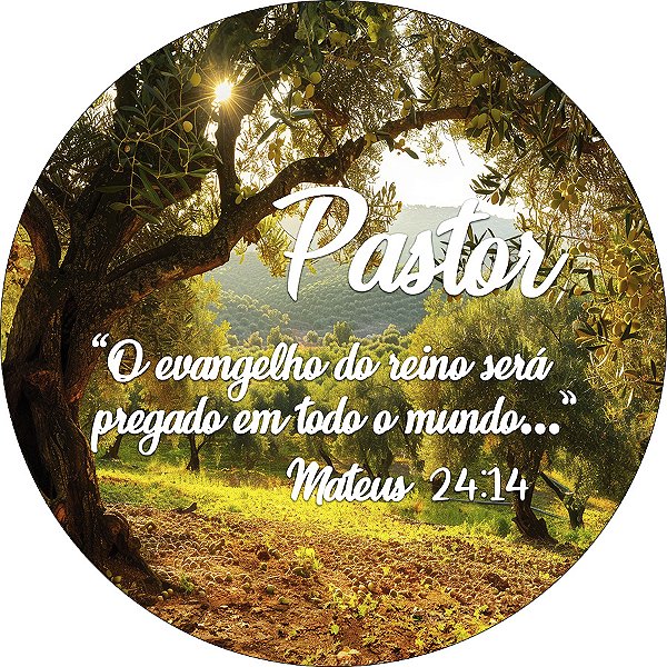 Painel De Festa Redondo 1,50x1,50 - Pastor Paisagem Árvore de Oliveira 042