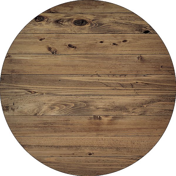 Painel De Festa Redondo 1,50x1,50 - Efeito Tabuas de Madeira Envelhecido 008