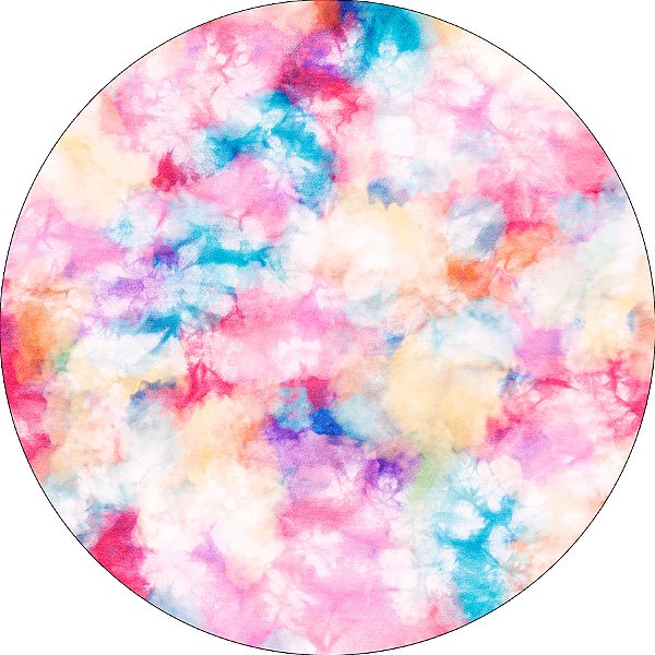 Painel De Festa Redondo 1,50x1,50 - Tie Dye Candy Colors 012