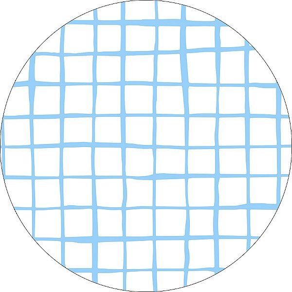 Painel De Festa Redondo 1,50x1,50 - Estampa Grid Quadriculado Azul 034