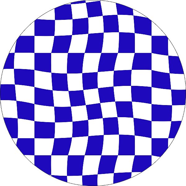 Painel De Festa Redondo 1,50x1,50 - Estampa Quadriculado Azul Royal 037