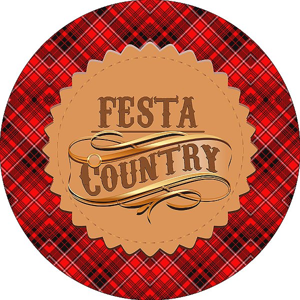 Painel De Festa Redondo 1,50x1,50 - Festa Country Rodeio 008