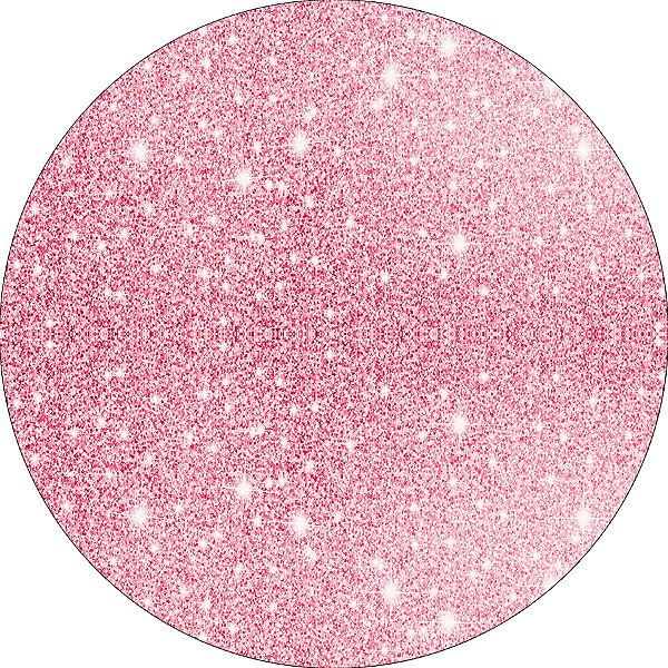 Painel De Festa Redondo 1,50x1,50 - Efeito Glitter Rosa Claro 007