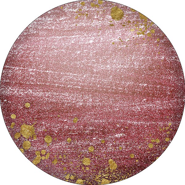 Painel De Festa Redondo 1,50x1,50 - Efeito Glitter Rosa Metalizado 051