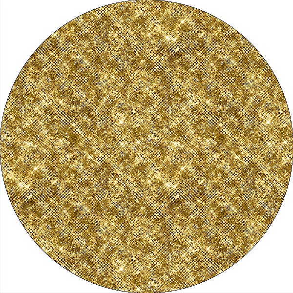 Painel De Festa Redondo 1,50x1,50 - Efeito Lantejoulas Dourado 162