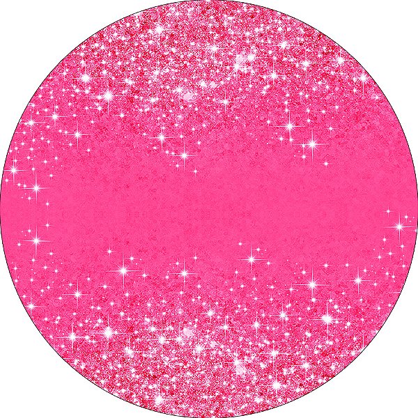 Painel De Festa Redondo 1,50x1,50 - Efeito Glitter Pink 174