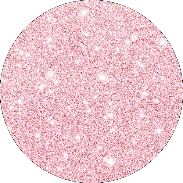 Painel De Festa Redondo 1,50x1,50 - Efeito Glitter Rosa Claro 187