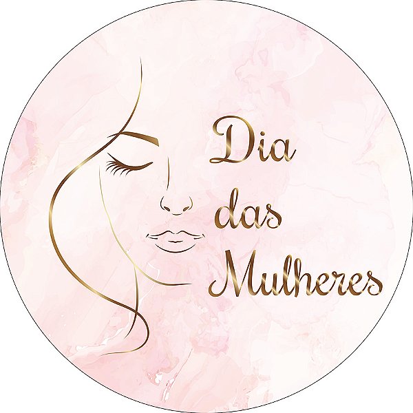 Painel De Festa Redondo 1,50x1,50 - Dia das Mulheres Delicado 017
