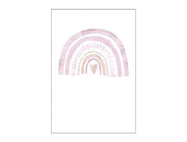 Painel De Festa Vertical 1,50 x 2,20 - Arco-íris Boho Aquarela 011