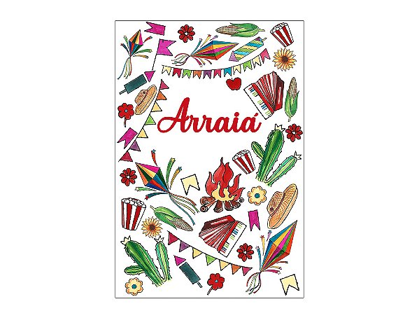 Painel De Festa Vertical 1,50 x 2,20 - Festa Junina Arraiá Frame Temático 034