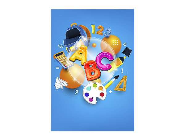 Painel De Festa Vertical 1,50 x 2,20 - Formatura ABC Material Escolar 023