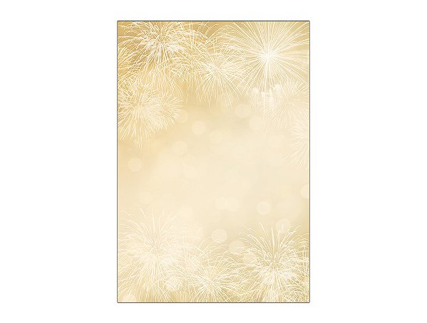 Painel De Festa Vertical 1,50 x 2,20 - Ano Novo Dourado com Fogos 006