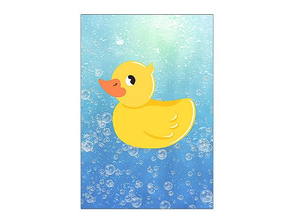 Painel De Festa Vertical 1,50 x 2,20 - Patinho de Borracha na água 018