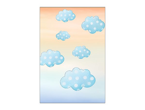Painel De Festa Vertical 1,50 x 2,20 - Pipas Céu Aquarela 019