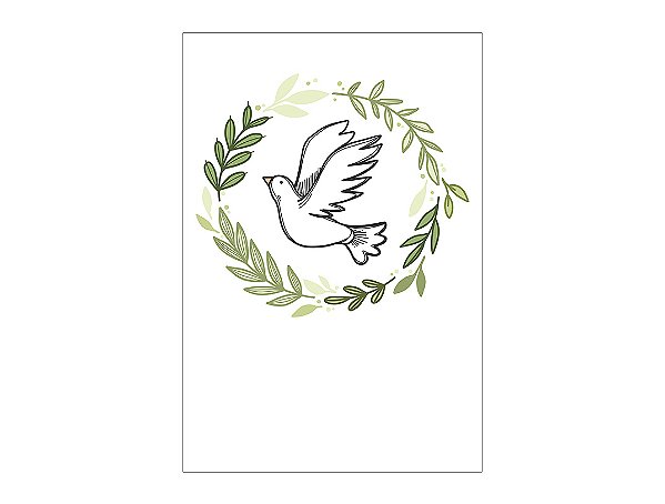 Painel De Festa Vertical 1,50 x 2,20 - Batizado Espirito Santo Frame Folhagens 021