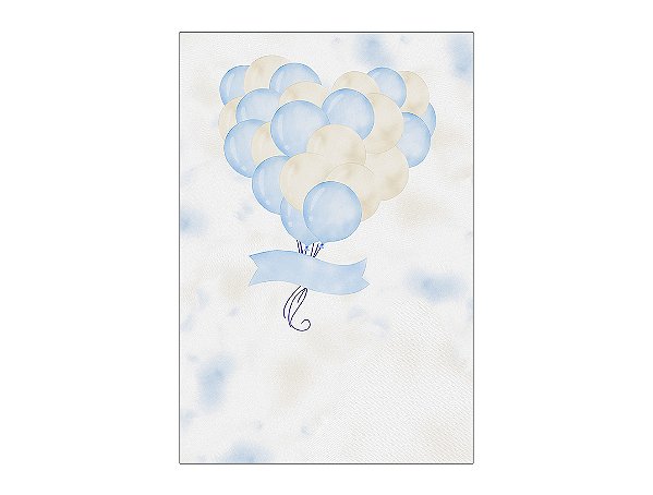 Painel De Festa Vertical 1,50 x 2,20 - Chá de Bebê Balões Aquarela 064