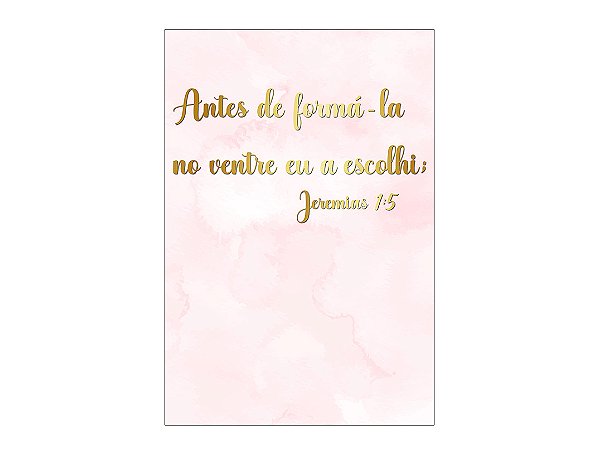 Painel De Festa Vertical 1,50 x 2,20 - Chá de Bebê Deus Te Escolheu Rosa 086