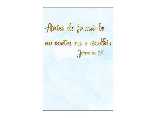 Painel De Festa Vertical 1,50 x 2,20 - Chá de Bebê Deus Te Escolheu Azul 087