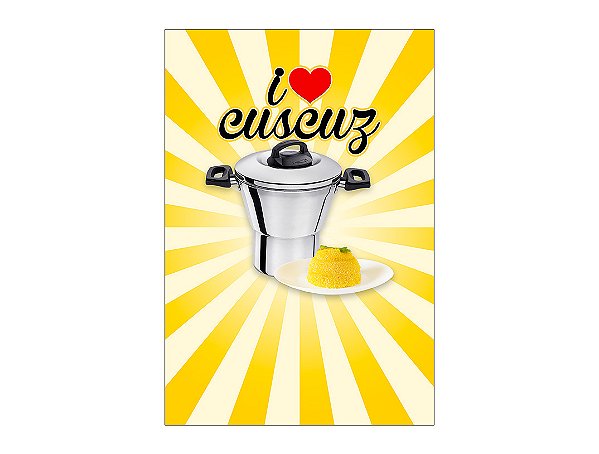 Painel De Festa Vertical 1,50 x 2,20 - I Love Cuscuz 006