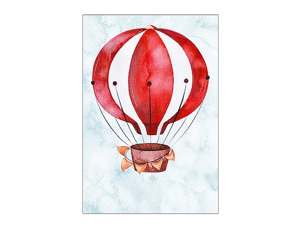 Painel De Festa Vertical 1,50 x 2,20 - Circo Balão Vermelho 008