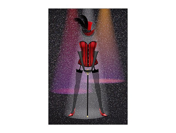 Painel De Festa Vertical 1,50 x 2,20 - Chá de Lingerie Vermelho e Preto 010
