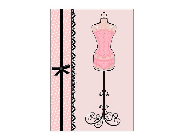 Painel De Festa Vertical 1,50 x 2,20 - Chá de Lingerie Renda Rosa 012