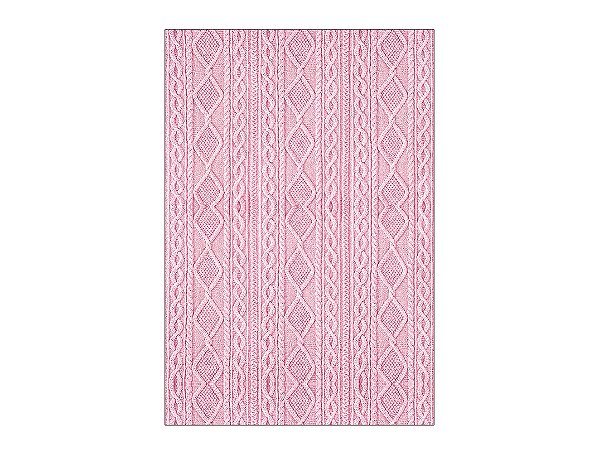 Painel De Festa Vertical 1,50 x 2,20 - Efeito Textura Tricô Rosa 013