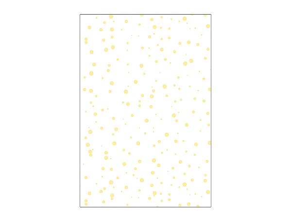 Painel De Festa Vertical 1,50 x 2,20 - Branco com Poás Amarelo 024