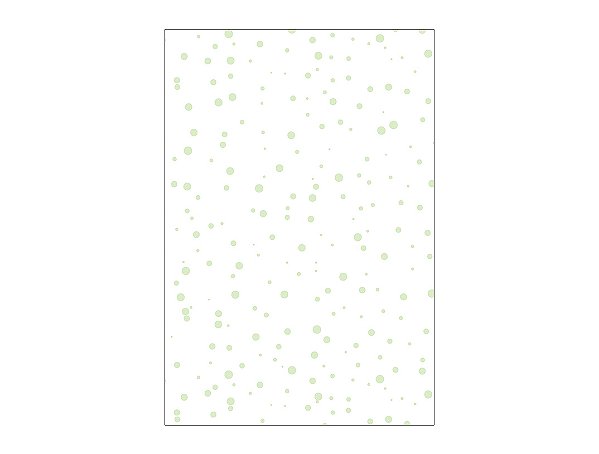 Painel De Festa Vertical 1,50 x 2,20 - Branco com Poás Verde 029