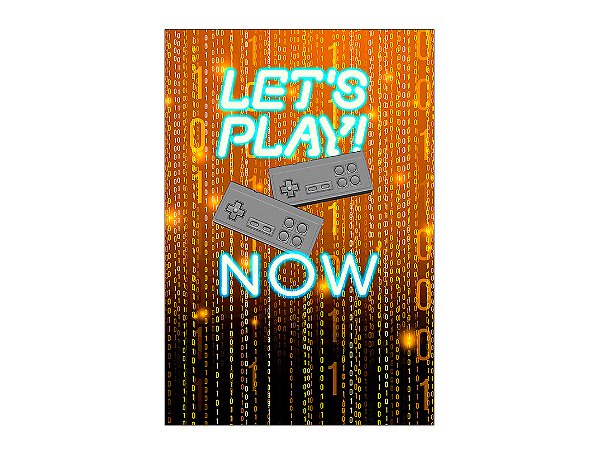 Painel De Festa Vertical 1,50 x 2,20 - Video-Game Play Controle 015