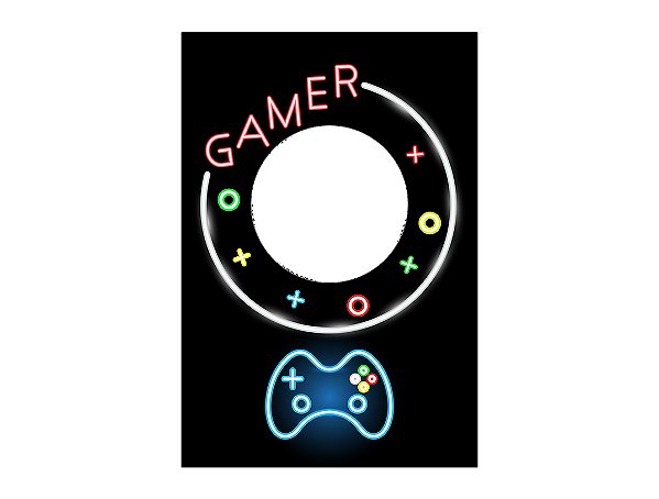 Painel De Festa Vertical Interativo 1,50x2,20 - Video Game Efeito Neon 021
