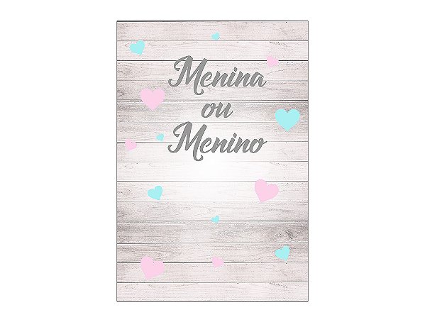 Painel De Festa Vertical 1,50 x 2,20 - Chá de Revelação Menina ou Menino 011