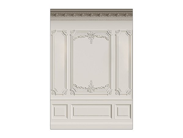 Painel De Festa Vertical 1,50 x 2,20 - Parede Boiserie Branco 002