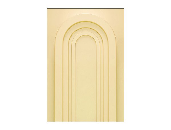 Painel De Festa Vertical 1,50 x 2,20 - Parede Arco Portal com Curvas Amarelo Suave 004