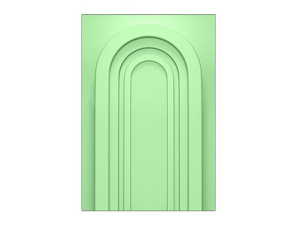 Painel De Festa Vertical 1,50 x 2,20 - Parede Arco Portal com Curvas Verde Suave 014