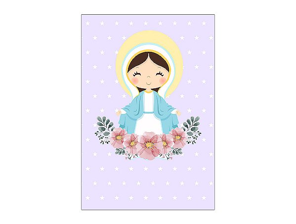 Painel De Festa Vertical 1,50 x 2,20 - Santa Nossa Senhora das Graças Cute 006