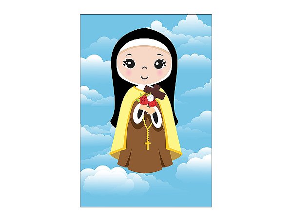 Painel De Festa Vertical 1,50 x 2,20 - Santa Teresinha do Menino Jesus Cute 020