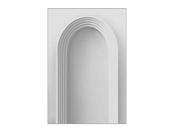Painel De Festa Vertical 1,50 x 2,20 - Parede Arco Portal Curvas Finas Brancas 029